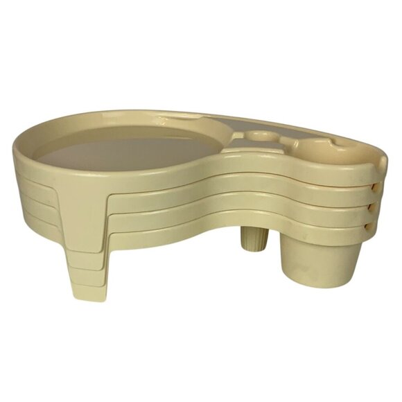 Debbie Meyers Buffet Genius 4 Party Trays Plate Cup Utensil Holders Stackable - Picture 1 of 10